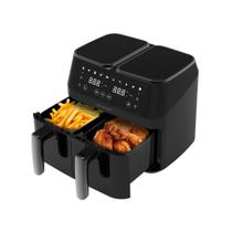 Fritadeira Elétrica Digital BE.SMART Preto 8,0L Duas Gavetas 220 Volts