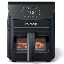 Fritadeira Elétrica Digital Novoon 4,5L 3 em 1 - Frita sem Óleo, Assa e Reaquece. Melhor Air Fryer 4,5 Litros, Batata Frita, Pão de Queijo e Mais