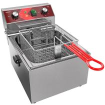 Fritadeira Elétrica EGGKITPO 10 L 1800 W 120 V com Timer em Aço Inoxidável