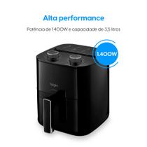 Fritadeira Elétrica Elgin Facilita Fry Air Fryer Sem Óleo 1400W 3,5L Grande e Compacta