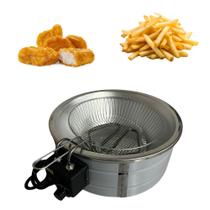 Fritadeira Elétrica Em Inox Tacho 10l Com Termostato em inox profissional