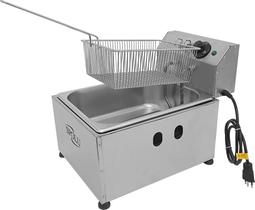 Fritadeira elétrica industrial 1 cuba 6l à óleo 3000w 220v