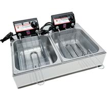 Fritadeira Elétrica Industrial 10L 2Cubas AntiChamas Profissional - Frituras Sequinhas