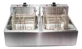 Fritadeira Elétrica Industrial 10L Inox Profissional 6000W Alta Potência 220V