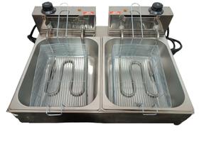 Fritadeira Elétrica Industrial 2 Cubas 10 litros Profissional FRITA RÁPIDO - JBC ELETRO Fritadeira Elétrica Industrial 2 Cubas 10 litros Profissional FRITA RÁPIDO - JBC ELETRO