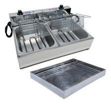 Fritadeira Elétrica Industrial 2cubas 10l + Escorredor G
