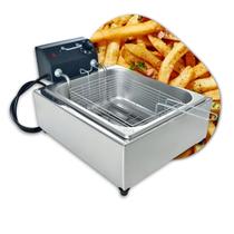 Fritadeira Elétrica Industrial 5 Litro Fritar Batata Salgados Top 110v 220v Com Termostato Profissional - GIGA INOX