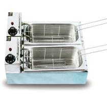 Fritadeira Elétrica Industrial 6 Litros 3 litros cada 110v + escorredor aramado - GOMES INOX