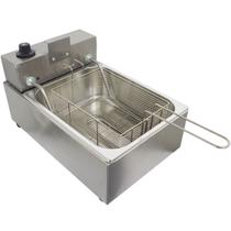 Fritadeira Elétrica Industrial com Óleo 5 Litros 1 Cuba Inox Batata Pastel Toppen Fritas