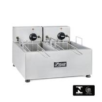 Fritadeira Elétrica Industrial Dupla 2 Cubas 10 Litros 220V FEDU Fire