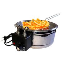 Fritadeira Elétrica Industrial Tacho Redondo 5L Anti-Chamas