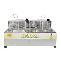 Fritadeira elétrica mesa 2 cuba 10 litros feoi-10 inox 220v - ital inox