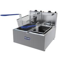 Fritadeira Elétrica Metvisa 2 Cubas 6 Litros 5000W Monofásico 127V FE3D1275