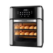 Fritadeira Eletrica Mondial Air Fryer Oven 12L 2000W AFON-I Inox Preto - 220V
