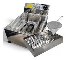 Fritadeira Elétrica Óleo 7lt + Escorredor + Coador - Inmetro Fritadeira Elétrica Óleo 7lt + Escorredor + Coador - Inmetro