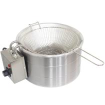 Fritadeira Elétrica Óleo Industrial Tacho Alumínio 3,5 L Pastel Salgado Irmãos Ribeiro 220V Trba3