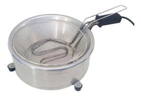 Fritadeira Elétrica Óleo Tacho Aço Inox 3 Litros 1500W Fritadeira Elétrica Óleo Tacho Aço Inox 3 Litros 1500W
