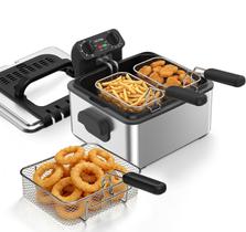 Fritadeira Elétrica OSTBA 1700W em Aço Inoxidável 4,5 L com 3 Cestos Fritadeira Elétrica OSTBA 1700W em Aço Inoxidável 4,5 L com 3 Cestos