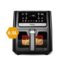 Fritadeira Elétrica Philco 6,5L Visor Glass e Redstone 1700W PAF65A 127v