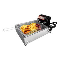 Fritadeira Elétrica Quadrada Inox De 5l Profissional C/ Cuba