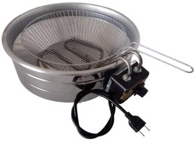 Fritadeira Elétrica Redonda 7 L Tacho Pastel Aço Inox Profissional