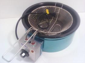 Fritadeira elétrica redonda/tacho frituras/fritadeira com óleo 4 litros/fritadeira profissional 2500watts - DUVOLT