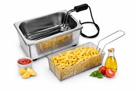 Fritadeira eletrica retangular inox salgados 1 litro - 110v Fritadeira eletrica retangular inox salgados 1 litro - 110v