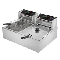 Fritadeira elétrica ROVSUN 21.8L com 2 cestos e tampas 5000W Fritadeira elétrica ROVSUN 21.8L com 2 cestos e tampas 5000W