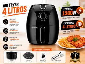 Fritadeira Elétrica Sem Óleo 4 Litros Multilaser 110V Fritadeira Elétrica Sem Óleo 4 Litros Multilaser 110V