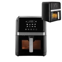 Fritadeira Elétrica Sem Óleo 8L Air Fryer Digital Touch 127V/220V 1600W Com Sensor De Abertura Top