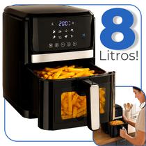 Fritadeira Elétrica Sem Óleo 8L Air Fryer Digital Touch 127V/220V 1600W Com Sensor De Abertura Top Fritadeira Elétrica Sem Óleo 8L Air Fryer Digital Touch 127V/220V 1600W Com Sensor De Abertura Top