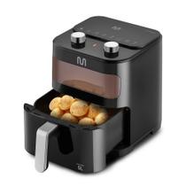 Fritadeira Elétrica sem óleo Air Fryer 5L com Visor Gourmet 1500W 127V Preta Multi Home - GO221