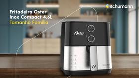 Fritadeira Elétrica sem Óleo/Air Fryer Oster Compact OFRT520 Preta com Timer Inox 4,6L