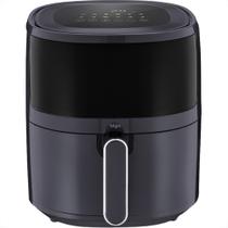 Fritadeira Eletrica Sem Oleo Elgin Visio Fry Visor Transparente 5 Litros Preta - 127V.