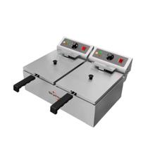 Fritadeira Elétrica Skymsen Fed-20-N 2 Cubas de 5 Litros Aço Inox 4000W 127V Termostatos Independentes