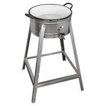 Fritadeira Fritador Pasteleiro Profissional Alta Pressão Inox C/ Tacho Esmaltado Nº22 Batatas Porções Pastel Salgados Fritadeira Fritador Pasteleiro Profissional Alta Pressão Inox C/ Tacho Esmaltado Nº22 Batatas Porções Pastel Salgados