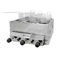 Fritadeira Industrial a Gás 3 Litros 3 Cubas Inox Metvisa - FG3T