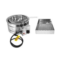 Fritadeira Industrial Elétrica 4 L 3000W Tacho Inox com Secador