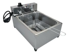 Fritadeira Industrial Elétrica Cuba 7l Inox Profissional Fritadeira Industrial Elétrica Cuba 7l Inox Profissional