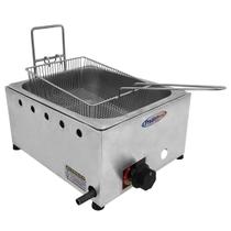 Fritadeira Industrial Inox à Gás 1 Cuba 5 Litros com Cesto Fritadeira Industrial Inox à Gás 1 Cuba 5 Litros com Cesto