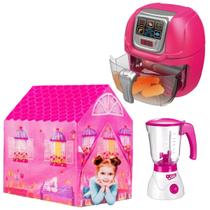 Fritadeira Infantil Timer Som Luz + Barraca e Liquidificador