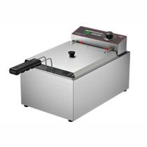 Fritadeira Inox Elétrica a Óleo com Tampa Metalcubas 5 Litros FRCE 5 Fritadeira Inox Elétrica a Óleo com Tampa Metalcubas 5 Litros FRCE 5