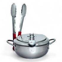 Fritadeira Japonesa Fryer Aço Inox 29 Cm 4,2l Com Termômetro