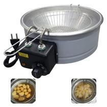 Fritadeira Óleo Elétrica Industrial Profissional 5l Redonda