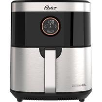 Fritadeira Oster OFRT660-127 Sem Óleo 2 em 1 4,8 Litros Inox Preta