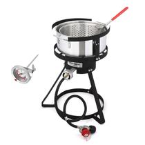 Fritadeira para Peixe ROVSUN, panela de alumínio 10 qt, queimador de 55.000 BTU Fritadeira para Peixe ROVSUN, panela de alumínio 10 qt, queimador de 55.000 BTU