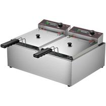 Fritadeira Profissional 2 Cubas Elétrico 10L Metalcubas 127v