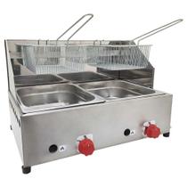 Fritadeira Profissional a Gás Cefaz 2 Cubas 5 Litros FPC-02