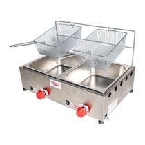 Fritadeira Profissional Gás 2 Cestos 10 Litros Inox Cefaz
