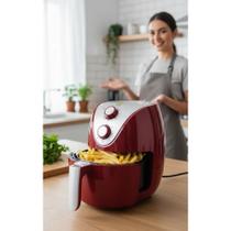 Fritadeira Sem Óleo 3.5L Vermelha/Inox 1500W Cozinha Saudáve Fritadeira Sem Óleo 3.5L Vermelha/Inox 1500W Cozinha Saudáve